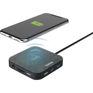 Hub USB HAMA 200134, USB-C, USB-A, Ethernet, HDMI, Card Reader, gri-negru Hub USB HAMA 200134, USB-C, USB-A, Ethernet, HDMI, Card Reader, gri-negru