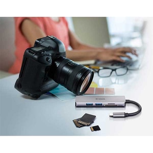Hub USB Type-C D-LINK DUB-M530, USB 3.0, HDMI, SD/microSD, gri Hub USB Type-C D-LINK DUB-M530, USB 3.0, HDMI, SD/microSD, gri
