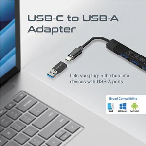 Hub USB PROMATE LiteHub-4, USB 3.0, negru Hub USB PROMATE LiteHub-4, USB 3.0, negru