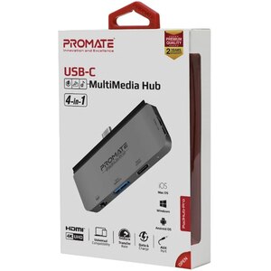Hub USB PROMATE Padhub-Pro PD100W, USB 3.0, HDMI, Jack 3.5 mm, gri Hub USB PROMATE Padhub-Pro PD100W, USB 3.0, HDMI, Jack 3.5 mm, gri