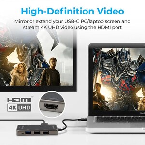 Hub USB Type-C 7in1 PROMATE PrimeHub-Lite, USB 3.0, HDMI, SD/MicroSD, negru Hub USB Type-C 7in1 PROMATE PrimeHub-Lite, USB 3.0, HDMI, SD/MicroSD, negru