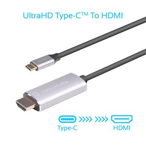 Cablu HDMI - USB Type-C PROMATE HDLink-60H, 1.5m, negru-argintiu Cablu HDMI - USB Type-C PROMATE HDLink-60H, 1.5m, negru-argintiu