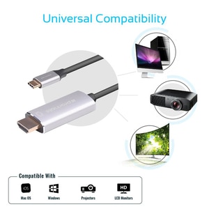 Cablu HDMI - USB Type-C PROMATE HDLink-60H, 1.5m, negru-argintiu Cablu HDMI - USB Type-C PROMATE HDLink-60H, 1.5m, negru-argintiu