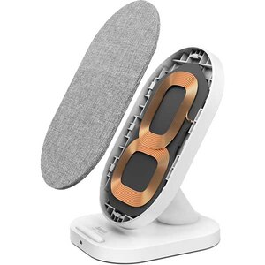 Incarcator wireless HAMA QI-FC10S-Fabric 188325, 10W, universal, QI, alb Incarcator wireless HAMA QI-FC10S-Fabric 188325, 10W, universal, QI, alb