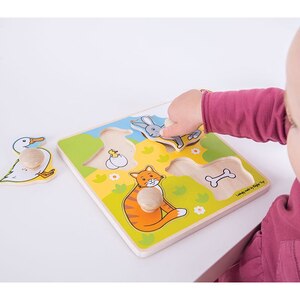 Puzzle BIGJIGS Animale de companie BJ224, 12 luni+, 4 piese Puzzle BIGJIGS Animale de companie BJ224, 12 luni+, 4 piese