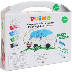 Plastilina PRIMO cu matrita camping MC002913BUC, 5 culori Plastilina PRIMO cu matrita camping MC002913BUC, 5 culori