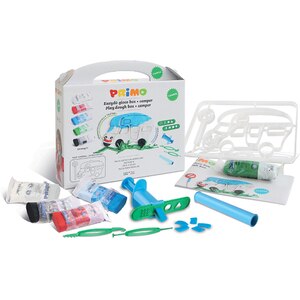 Plastilina PRIMO cu matrita camping MC002913BUC, 5 culori Plastilina PRIMO cu matrita camping MC002913BUC, 5 culori