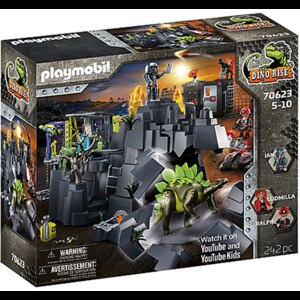Set figurine PLAYMOBIL Dinos Rise - Mina de cristal cu dinozaur PM70623, 5 ani+, multicolor Set figurine PLAYMOBIL Dinos Rise - Mina de cristal cu dinozaur PM70623, 5 ani+, multicolor