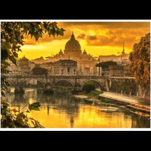 Puzzle SCHMIDT Golden light over Rome SSP-58393, 12 ani+, 1000 piese Puzzle SCHMIDT Golden light over Rome SSP-58393, 12 ani+, 1000 piese