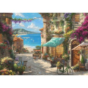 Puzzle SCHMIDT Thomas Kinkade - Cafea pe Riviera italiana SSP-59624, 12 ani+, 1000 piese Puzzle SCHMIDT Thomas Kinkade - Cafea pe Riviera italiana SSP-59624, 12 ani+, 1000 piese