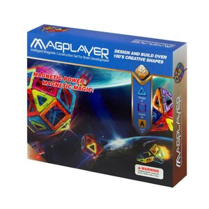 Joc constructie magnetic MAGPLAYER MPA-45, 3-10 ani, 45 piese Joc constructie magnetic MAGPLAYER MPA-45, 3-10 ani, 45 piese