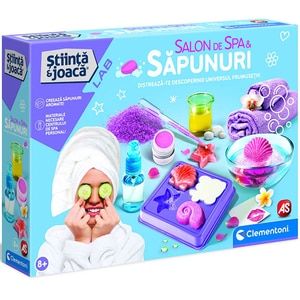 Joc creativ CLEMENTONI Stiinta si joaca - SPA si Sapunuri aromate 1026-50350, 8 ani+, multicolor Joc creativ CLEMENTONI Stiinta si joaca - SPA si Sapunuri aromate 1026-50350, 8 ani+, multicolor