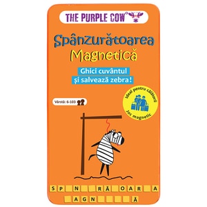 Joc educativ PURPLE COW Spanzuratoarea magnetica CW0206, 6 ani+, multicolor Joc educativ PURPLE COW Spanzuratoarea magnetica CW0206, 6 ani+, multicolor