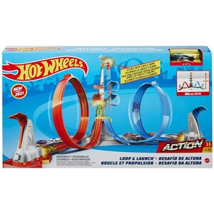 Pista cu masinuta HOT WHEELS Loop&Launch Track MTGRW39, 5 ani+, multicolor Pista cu masinuta HOT WHEELS Loop&Launch Track MTGRW39, 5 ani+, multicolor