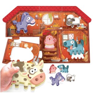 Puzzle HEADU Montessori Primul meu puzzle - Ferma HE20140, 2 ani+, 6 piese Puzzle HEADU Montessori Primul meu puzzle - Ferma HE20140, 2 ani+, 6 piese