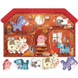 Puzzle HEADU Montessori Primul meu puzzle - Ferma HE20140, 2 ani+, 6 piese Puzzle HEADU Montessori Primul meu puzzle - Ferma HE20140, 2 ani+, 6 piese