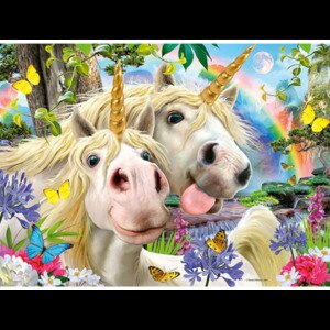 Puzzle RAVENSBURGER Selfie cu unicorni RVSPC12898, 6 ani+, 100 piese Puzzle RAVENSBURGER Selfie cu unicorni RVSPC12898, 6 ani+, 100 piese
