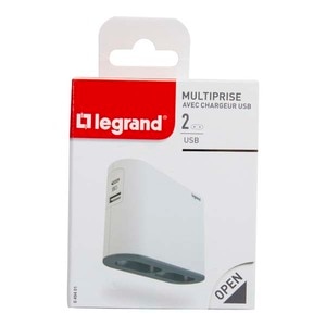 Adaptor priza LEGRAND L049401, 2 prize, 2 x USB, alb Adaptor priza LEGRAND L049401, 2 prize, 2 x USB, alb