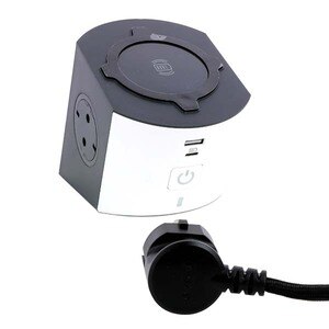 Prelungitor cu protectie LEGRAND L694506, 2 prize, 2 x USB, 2m, alb-gri inchis Prelungitor cu protectie LEGRAND L694506, 2 prize, 2 x USB, 2m, alb-gri inchis