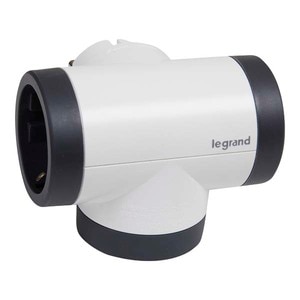 Adaptor priza LEGRAND L694522, 2 prize, 2 x USB, alb-gri inchis Adaptor priza LEGRAND L694522, 2 prize, 2 x USB, alb-gri inchis