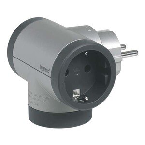 Adaptor priza LEGRAND L694524, 2 prize, 2 x USB, gri inchis Adaptor priza LEGRAND L694524, 2 prize, 2 x USB, gri inchis