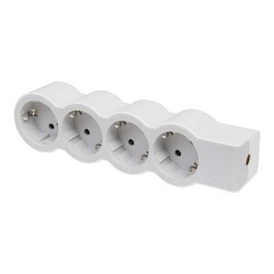 Multipriza LEGRAND L694575, 4 prize, alb-gri deschis Multipriza LEGRAND L694575, 4 prize, alb-gri deschis