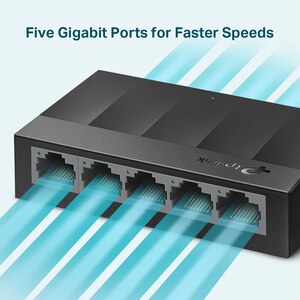 Switch TP-LINK LS1005G, 5 porturi Gigabit, negru Switch TP-LINK LS1005G, 5 porturi Gigabit, negru