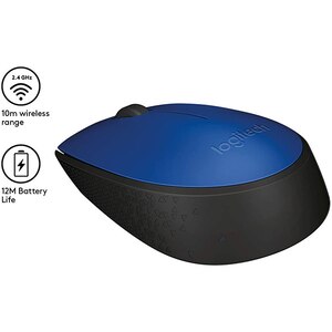 Mouse Wireless LOGITECH M171, 1000 dpi, albastru Mouse Wireless LOGITECH M171, 1000 dpi, albastru