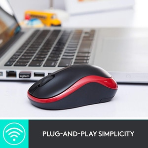 Mouse Wireless LOGITECH M185, 1000 dpi, rosu Mouse Wireless LOGITECH M185, 1000 dpi, rosu