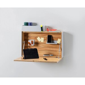 Birou de perete Unfold, 72 x 15 x 53 cm, maro deschis-gri Birou de perete Unfold, 72 x 15 x 53 cm, maro deschis-gri