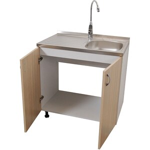 Masca chiuveta Tender, PAL, 80 x 50 x 78 cm, maro deschis Masca chiuveta Tender, PAL, 80 x 50 x 78 cm, maro deschis