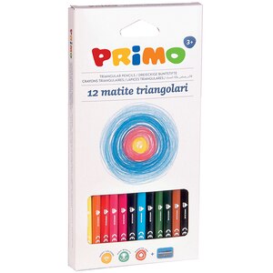 Creioane colorate PRIMO Tris, 12 culori Creioane colorate PRIMO Tris, 12 culori