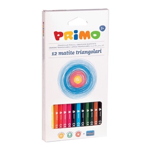 Creioane colorate PRIMO Tris, 12 culori Creioane colorate PRIMO Tris, 12 culori