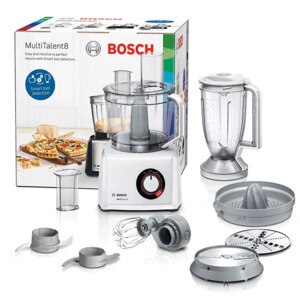 Robot de bucatarie BOSCH MultiTalent 8 MC812W620, vas 3.9l, blender 1.5l, 1100W, alb-gri Robot de bucatarie BOSCH MultiTalent 8 MC812W620, vas 3.9l, blender 1.5l, 1100W, alb-gri