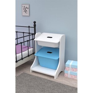 Dulap cutii depozitare OLIVYA, 44 x 35 x 60 cm, alb-albastru, 2 cutii Dulap cutii depozitare OLIVYA, 44 x 35 x 60 cm, alb-albastru, 2 cutii