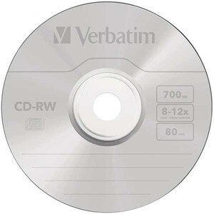CD-RW VERBATIM 43480, 12x, 700MB, 10buc CD-RW VERBATIM 43480, 12x, 700MB, 10buc