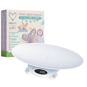Cantar digital 2in1 EASYCARE EASY00134, 120kg, alb Cantar digital 2in1 EASYCARE EASY00134, 120kg, alb