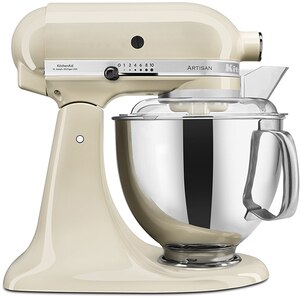 Mixer cu bol KITCHENAID Artisan model 175 5KSM175PSEAC, 4.8l, 300W, 10 trepte viteza, crem-argintiu Mixer cu bol KITCHENAID Artisan model 175 5KSM175PSEAC, 4.8l, 300W, 10 trepte viteza, crem-argintiu