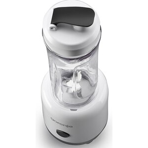 Mini blender GORENJE BSM600LBW, 0.6l, 300W, 1 treapta viteza, alb-negru Mini blender GORENJE BSM600LBW, 0.6l, 300W, 1 treapta viteza, alb-negru