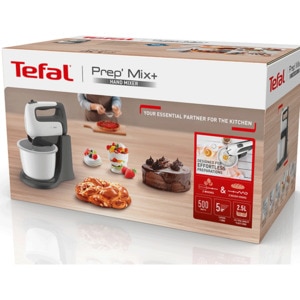 Mixer cu bol TEFAL Prep'Mix+ HT464138, 2.5l, 500W, 5 trepte viteza, alb-gri Mixer cu bol TEFAL Prep'Mix+ HT464138, 2.5l, 500W, 5 trepte viteza, alb-gri