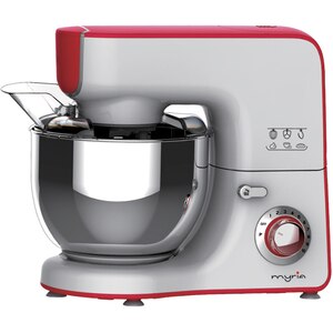 Mixer cu bol MYRIA MY4121, 5l, 1000W, 10 trepte viteza, alb-rosu Mixer cu bol MYRIA MY4121, 5l, 1000W, 10 trepte viteza, alb-rosu