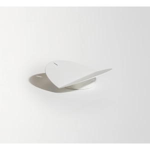 Suport accesorii birou SPIN Slide Circle, metal-lemn, alb Suport accesorii birou SPIN Slide Circle, metal-lemn, alb