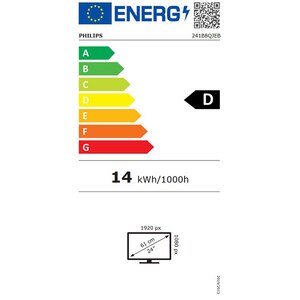 Monitor LED IPS PHILIPS 241B8QJEB, 23.8", Full HD, 60 Hz, negru Monitor LED IPS PHILIPS 241B8QJEB, 23.8", Full HD, 60 Hz, negru