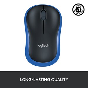 Mouse Wireless LOGITECH M185, 1000 dpi, albastru Mouse Wireless LOGITECH M185, 1000 dpi, albastru