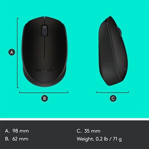 Mouse Wireless LOGITECH M171, 1000 dpi, negru Mouse Wireless LOGITECH M171, 1000 dpi, negru