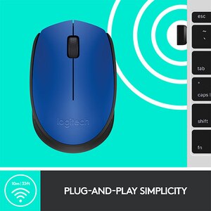 Mouse Wireless LOGITECH M171, 1000 dpi, albastru Mouse Wireless LOGITECH M171, 1000 dpi, albastru