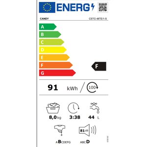 Masina de spalat rufe verticala CANDY Smart CSTG 48TE/1-S, 8 kg, 1400rpm, Clasa F, alb Masina de spalat rufe verticala CANDY Smart CSTG 48TE/1-S, 8 kg, 1400rpm, Clasa F, alb