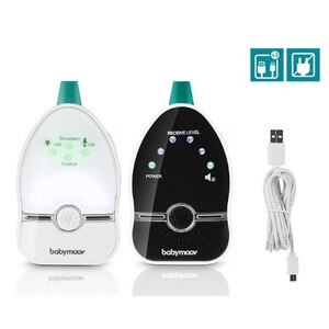 Monitor audio cu lampa de veghe BABYMOOV Easy Care A014015, alb-negru Monitor audio cu lampa de veghe BABYMOOV Easy Care A014015, alb-negru