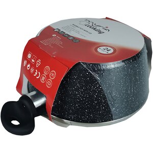 Oala cu capac MYRIA MY4427, 4l, 24cm, aluminiu, negru Oala cu capac MYRIA MY4427, 4l, 24cm, aluminiu, negru