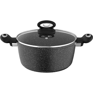 Oala cu capac MYRIA MY4428, 6l, 28cm, aluminiu, negru Oala cu capac MYRIA MY4428, 6l, 28cm, aluminiu, negru